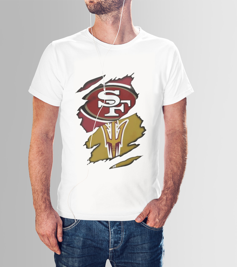 San Francisco 49ers Arizona State Sun Devils SF ASU Collaboration T-Shirt