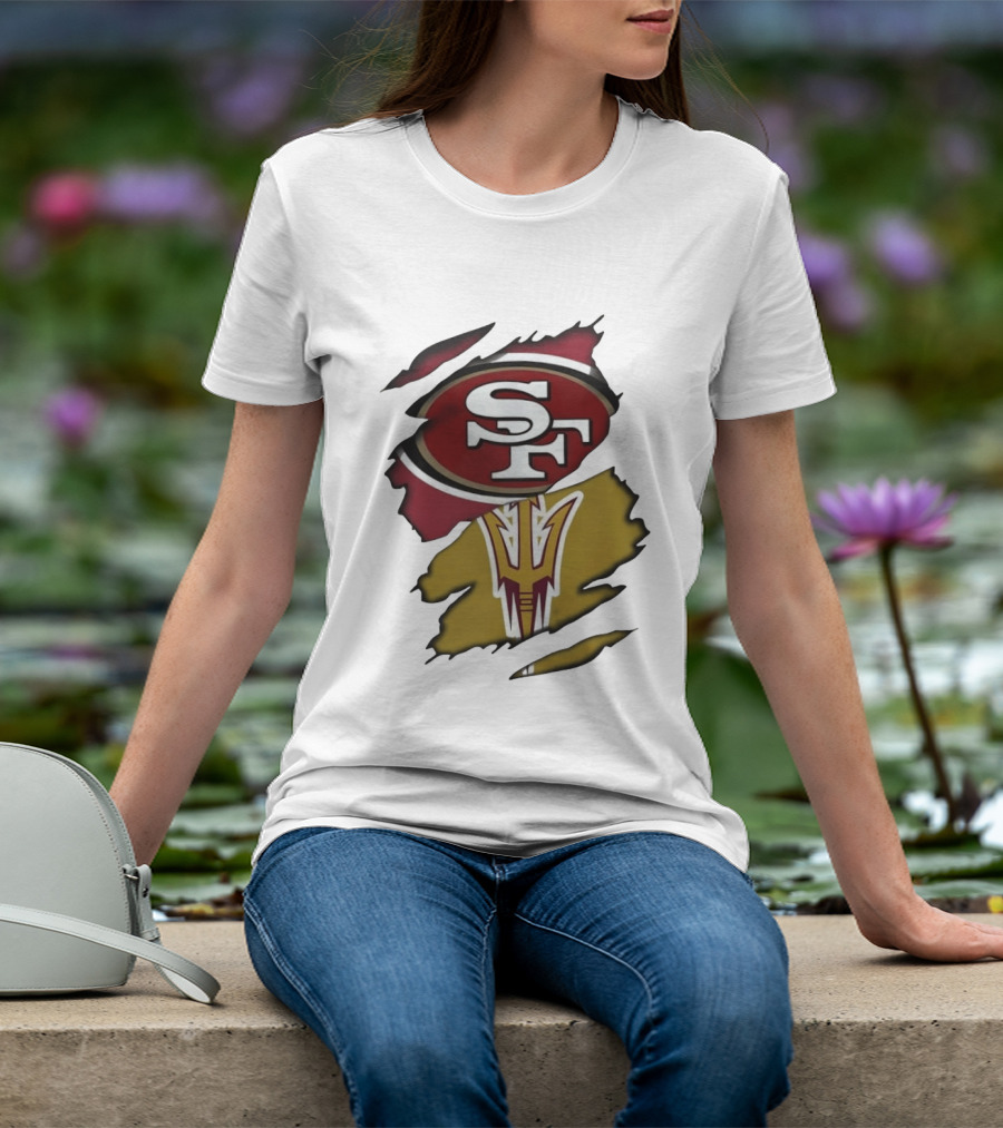 San Francisco 49ers Arizona State Sun Devils SF ASU Collaboration T-Shirt