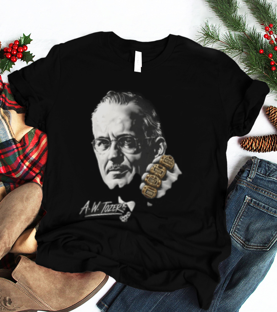 A W Tozer Glasses Three Championship Rings T-Shirt