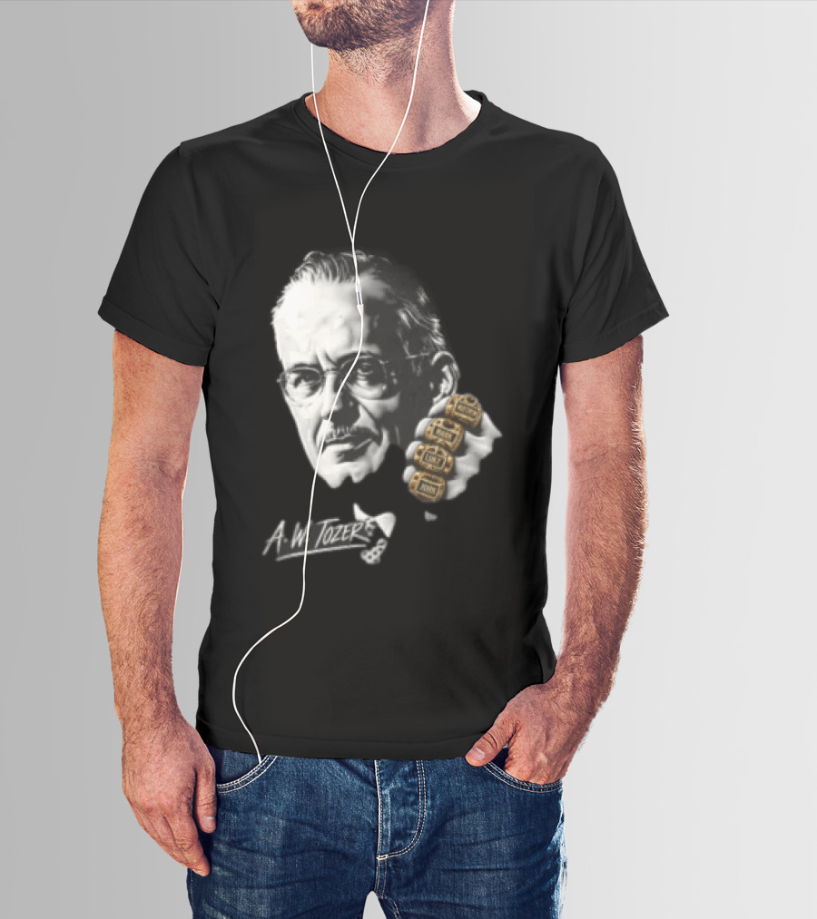 A W Tozer Glasses Three Championship Rings T-Shirt