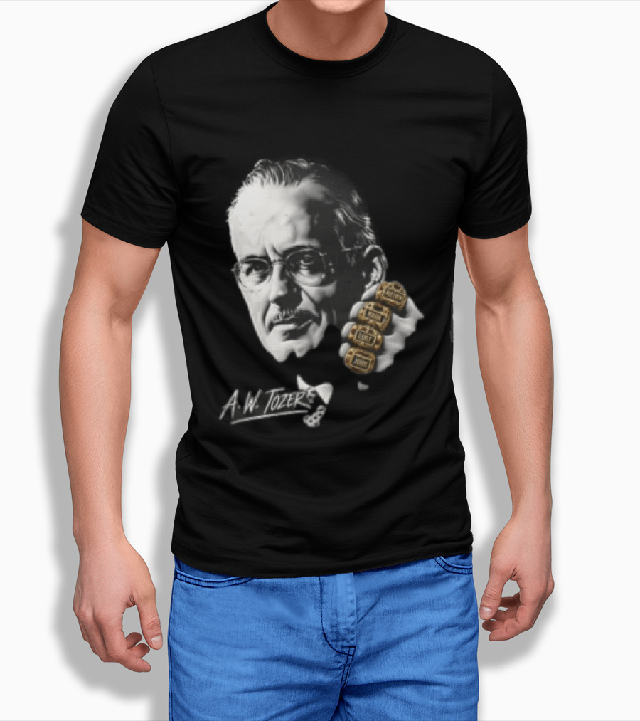 A W Tozer Glasses Three Championship Rings T-Shirt