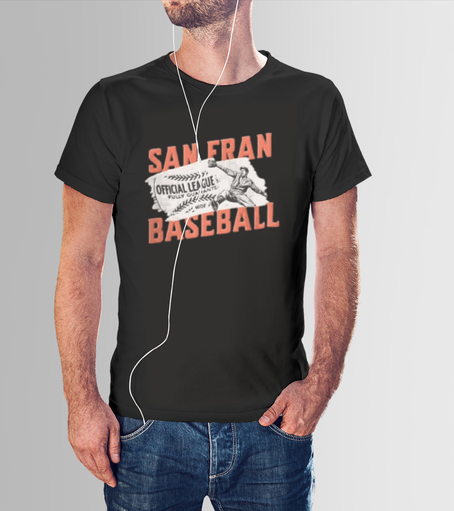 San Fran Baseball Official League Vintage Throwback T-Shirt