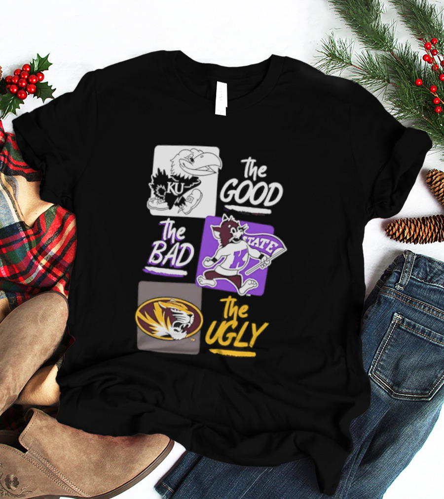 Kansas Jayhawks Wildcats Tigers The Good The Bad The Ugly T-Shirt