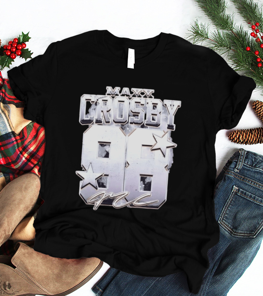 Maxx Crosby 98 Raiders Star Signature T-Shirt