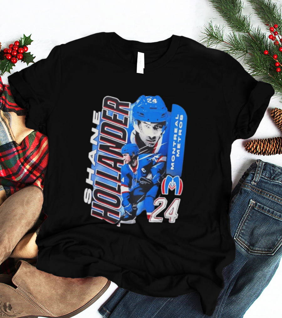 Shane Hollander Montreal Metros 24 Hockey Player Sports T-Shirt