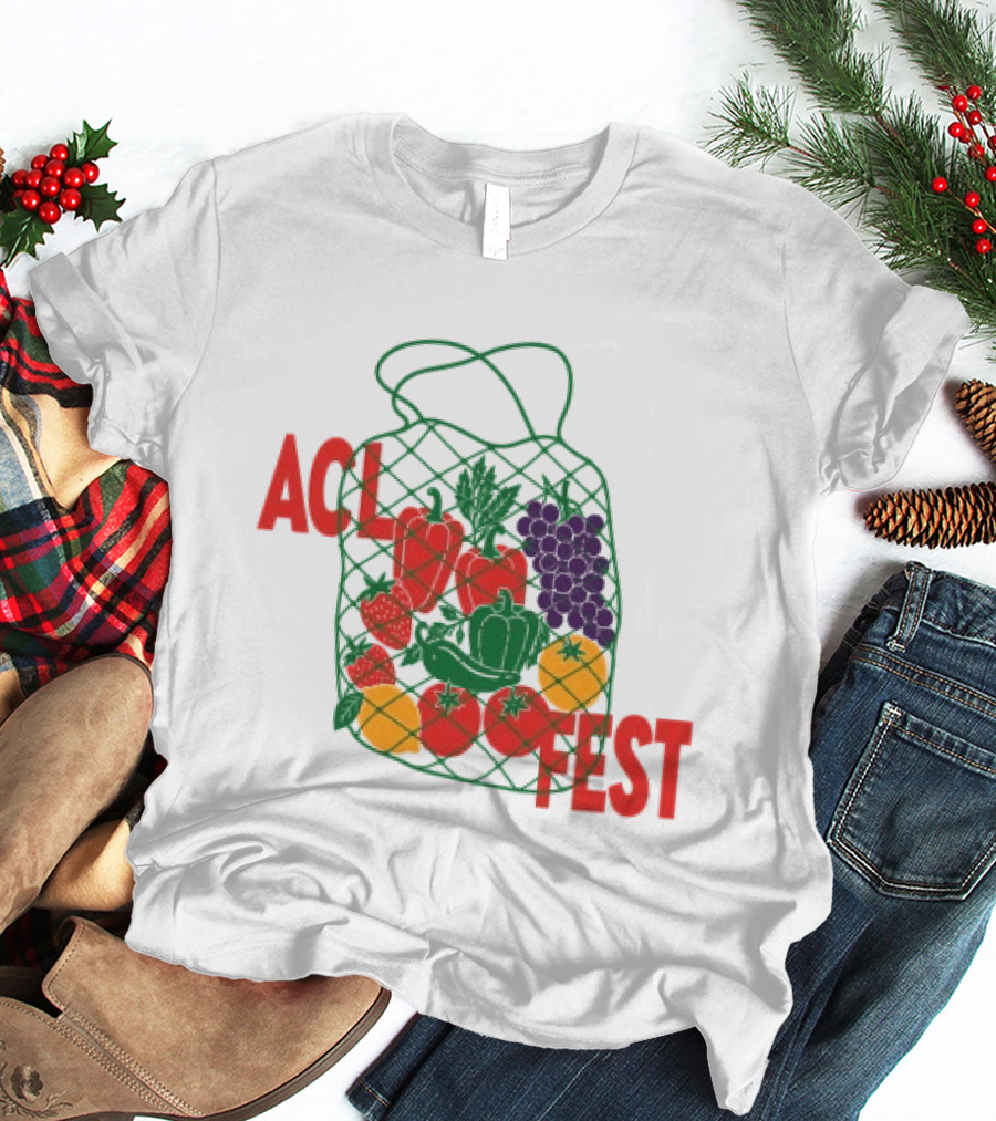 ACL Festival Women's Market Crop Top Lineup Veggie Bag T-Shirt