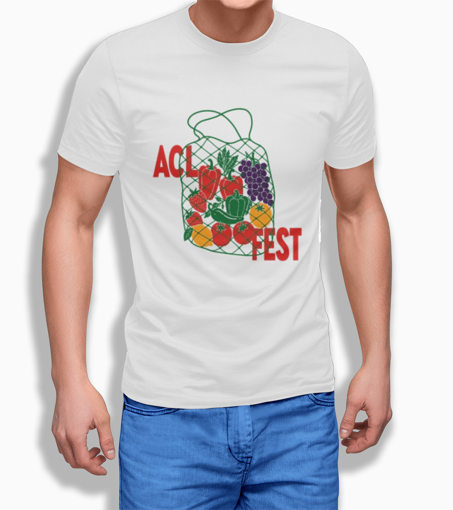 ACL Festival Women's Market Crop Top Lineup Veggie Bag T-Shirt