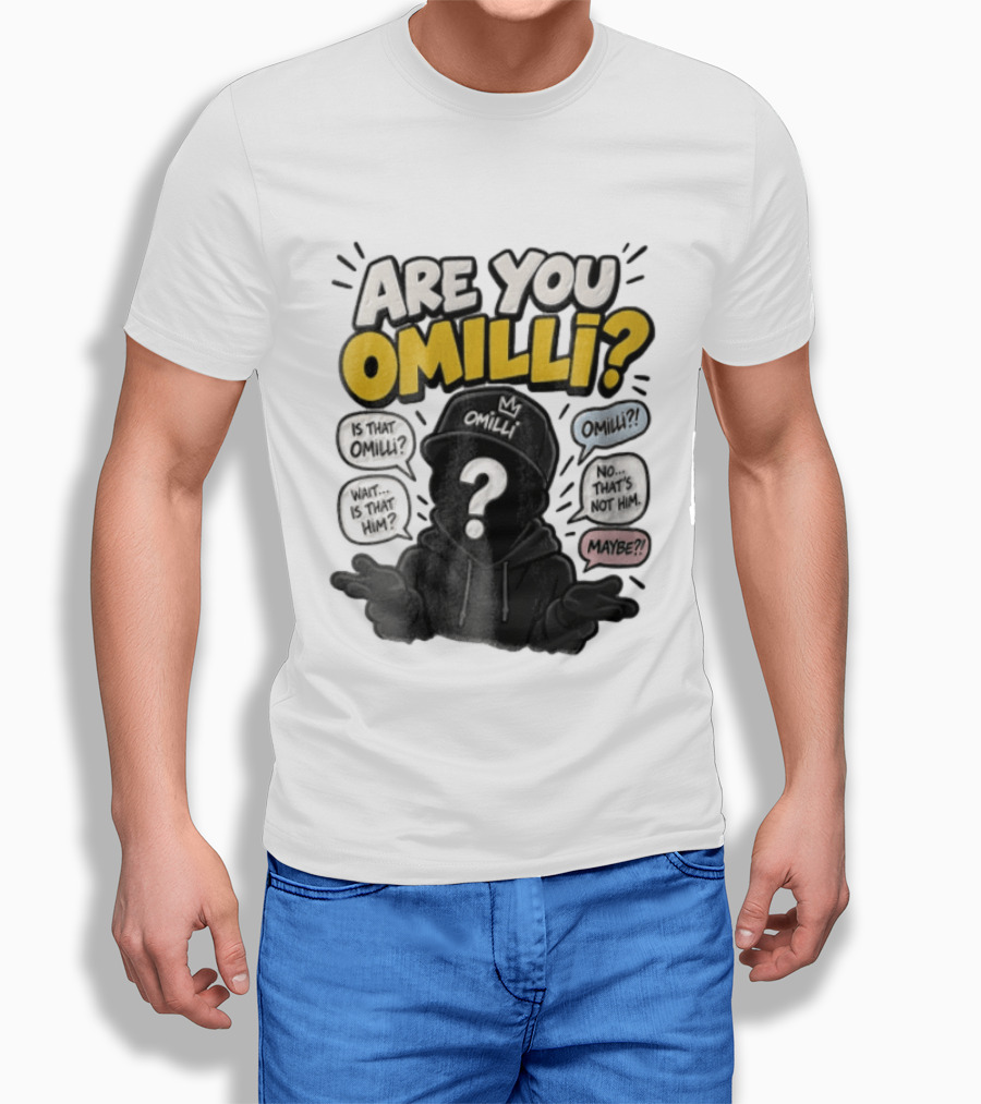 Are You Omilli Mystery Creator Streamer Iconic Question Marks And Quotes T-Shirt