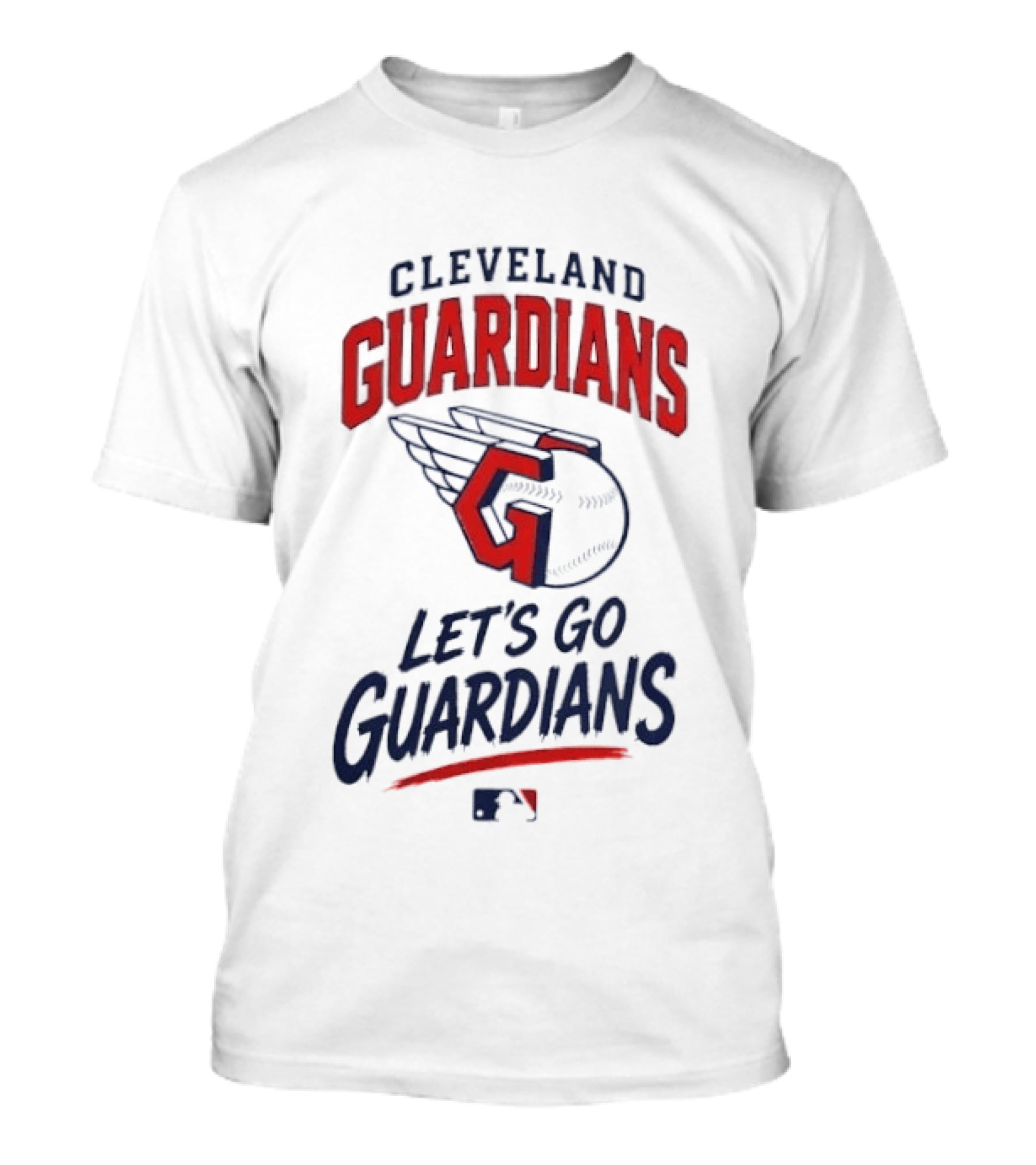 Cleveland Guardians Let's Go Guardians Winged Baseball MLB T-Shirt