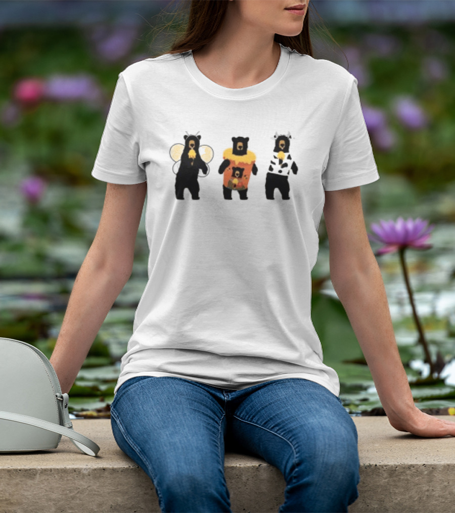Ice Cream For Bears I Scream For Bears Costume Party Crew Neck T-Shirt