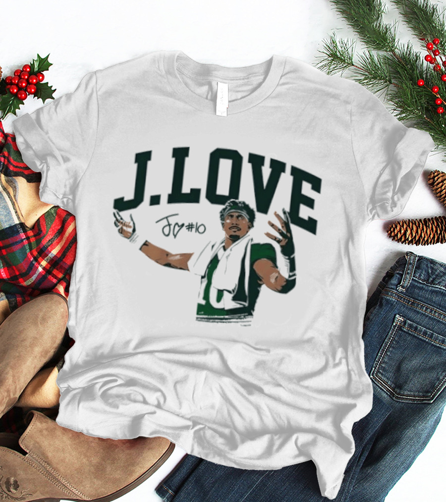 J Love Jordan Love Green Bay Packers Signature Pose T-Shirt