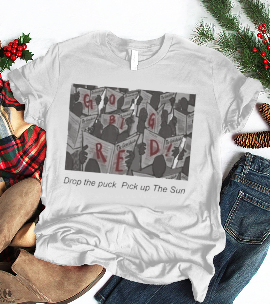 The Cornell Daily Sun Hockey Drop The Puck Pick Up The Sun T-Shirt