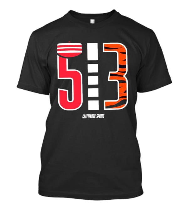 513 Cincinnati Bengals Helmet Tiger Stripes Chatterbox Sports T-Shirt