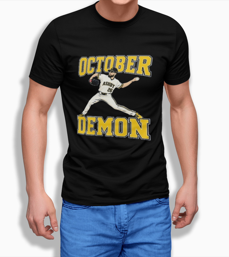 Aaron Ashby October Demon Pitcher 26 Baseball Player T-Shirt