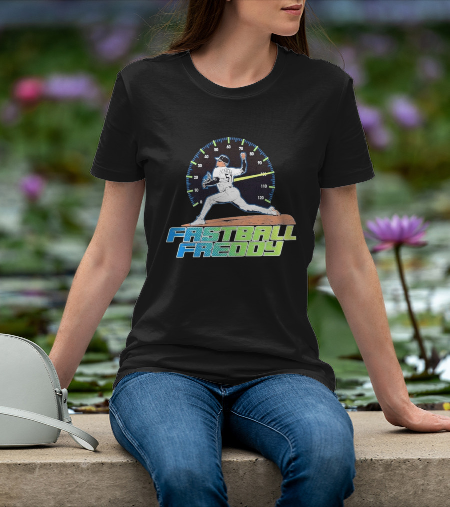 Fastball Freddy Peralta 51 Baseball Player Pitcher Speedometer T-Shirt