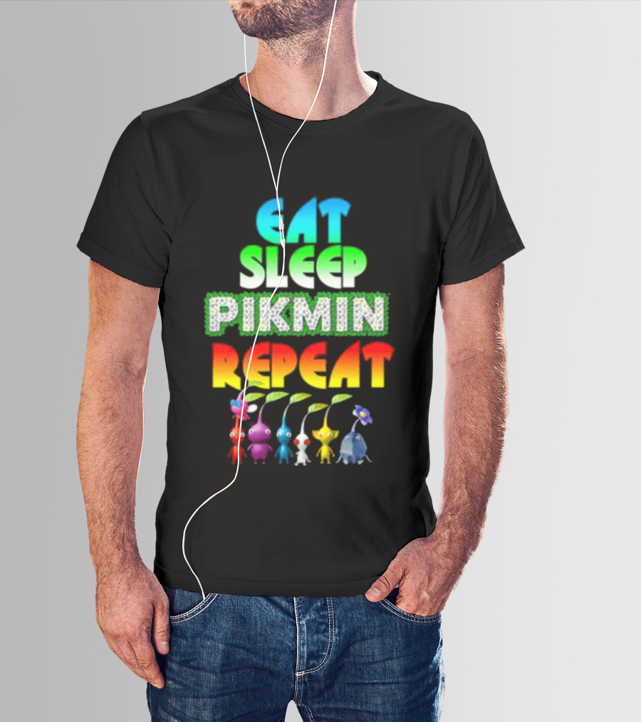 Eat Sleep Pikmin Repeat Game Lover T-Shirt