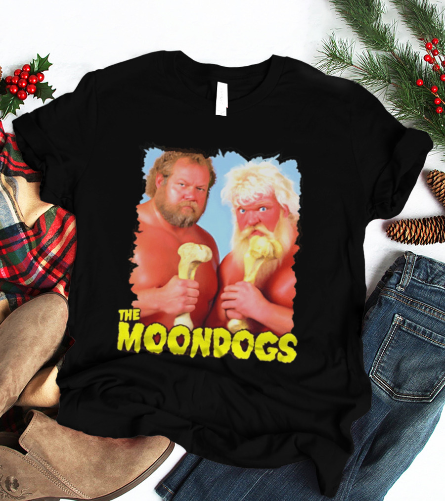 The Moondogs Wrestling Tag Team Iconic Bone Props T-Shirt