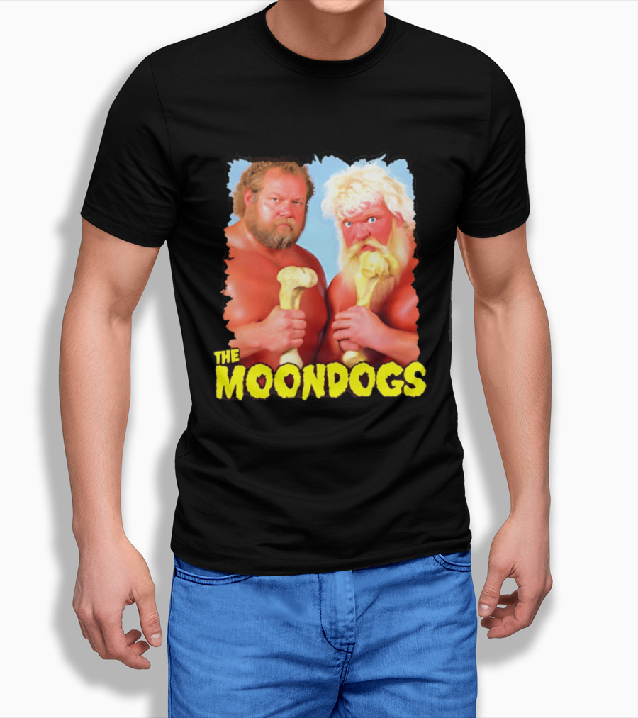 The Moondogs Wrestling Tag Team Iconic Bone Props T-Shirt