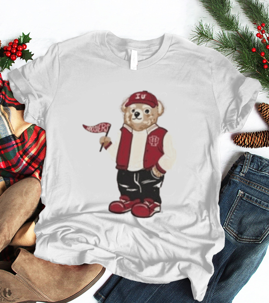 Indiana Hoosiers Polo Bear IU Jacket And Cap T-Shirt