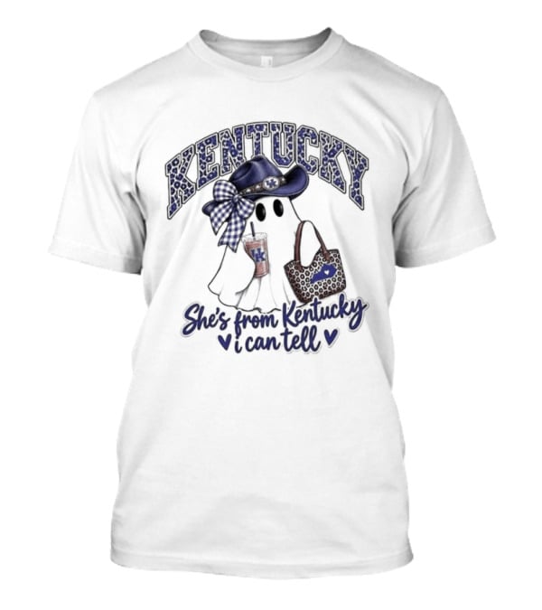 Kentucky Ghost Halloween She's From Kentucky I Can Tell T-Shirt