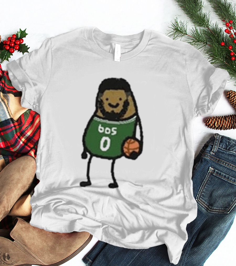 Boston Celtics Jayson Tatum Potatum Cartoon Basketball T-Shirt