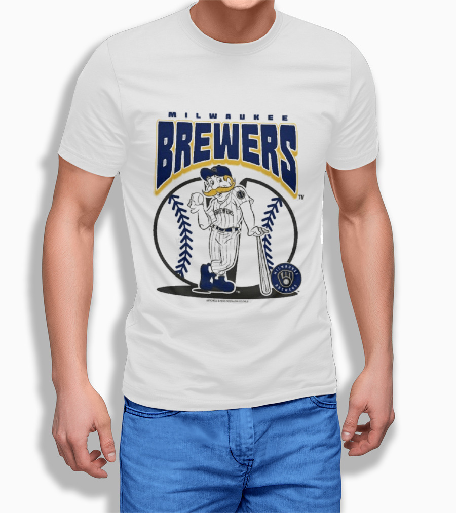 Milwaukee Brewers Retro Baseball Mascot Nostalgia T-Shirt