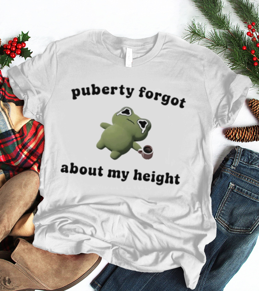 Puberty Forgot About My Height Frog Coffee Humor T-Shirt