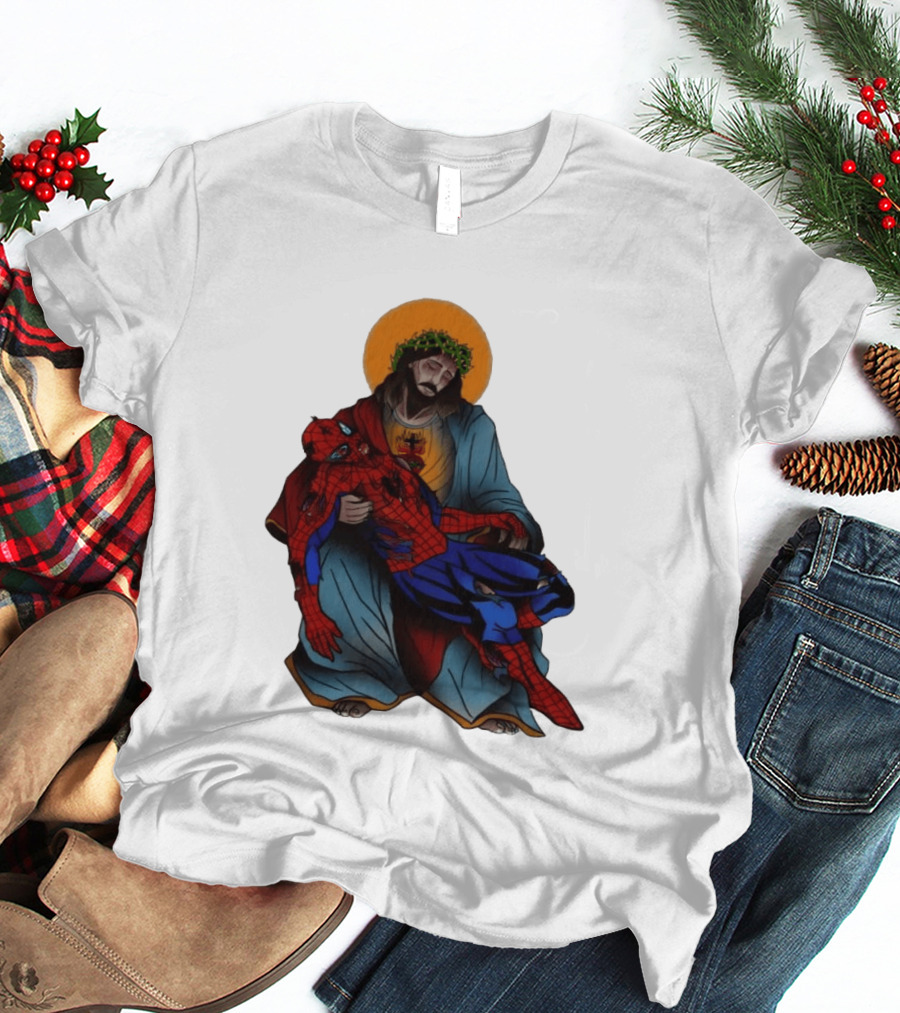Spider Man Jesus Pieta Marvel T-Shirt