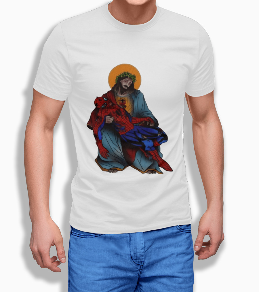 Spider Man Jesus Pieta Marvel T-Shirt