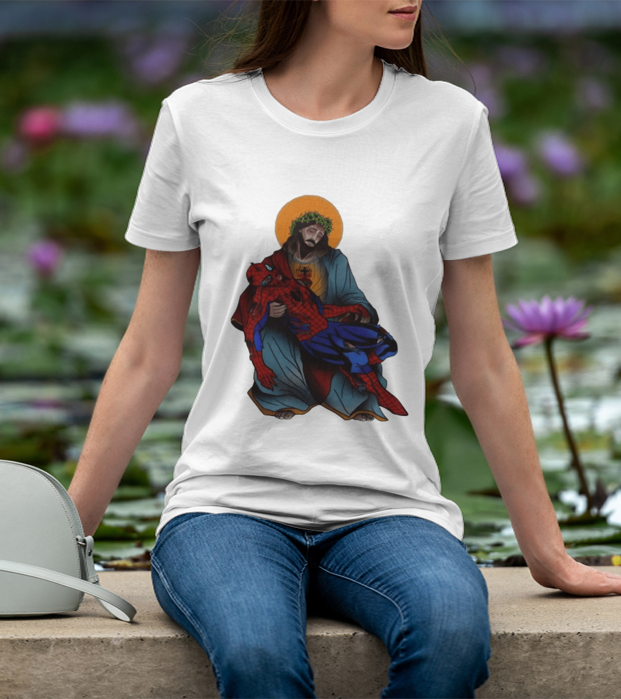 Spider Man Jesus Pieta Marvel T-Shirt