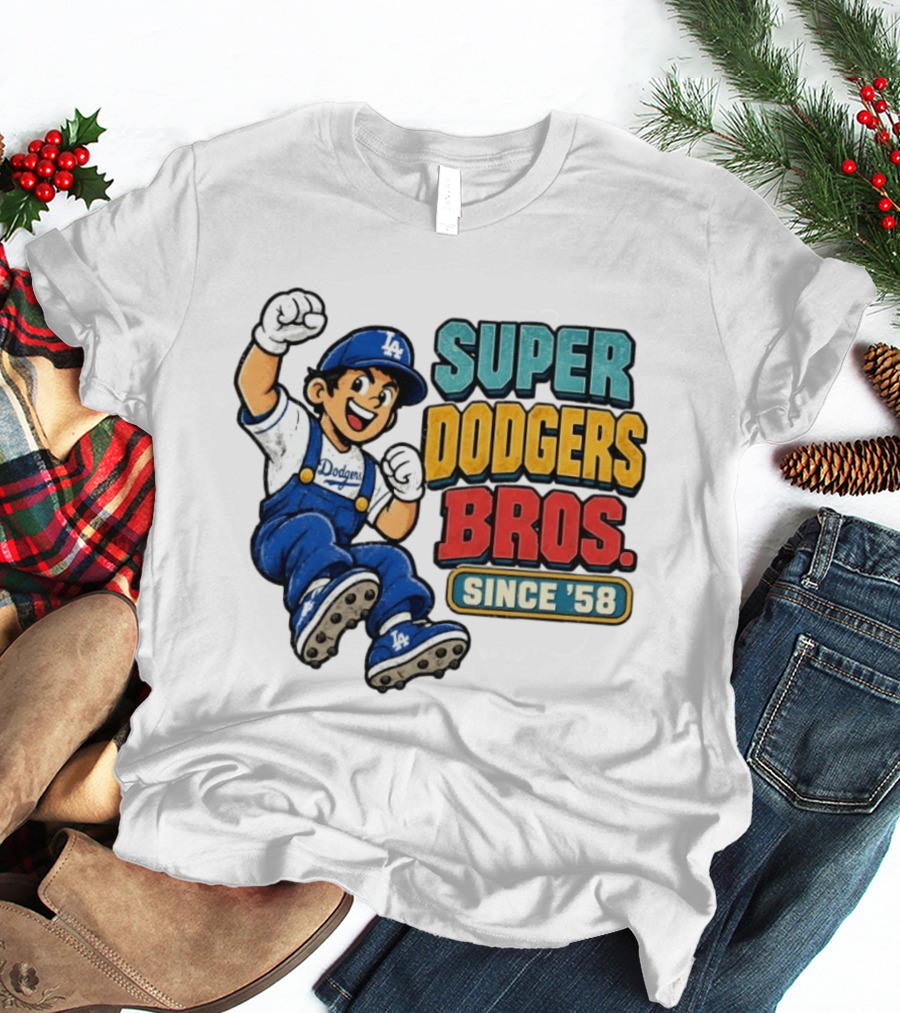 Los Angeles Dodgers Super Bros Since '58 T-Shirt