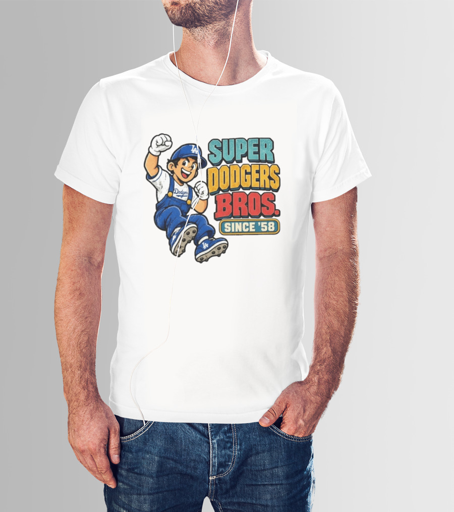 Los Angeles Dodgers Super Bros Since '58 T-Shirt