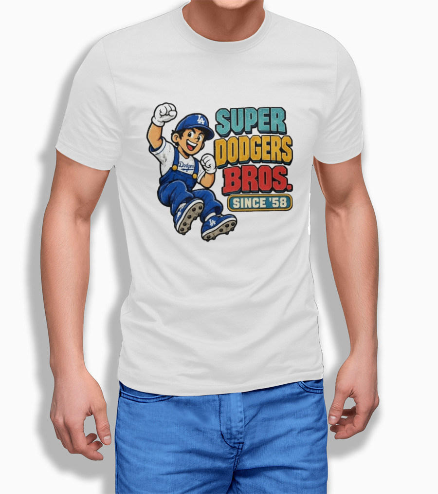 Los Angeles Dodgers Super Bros Since '58 T-Shirt