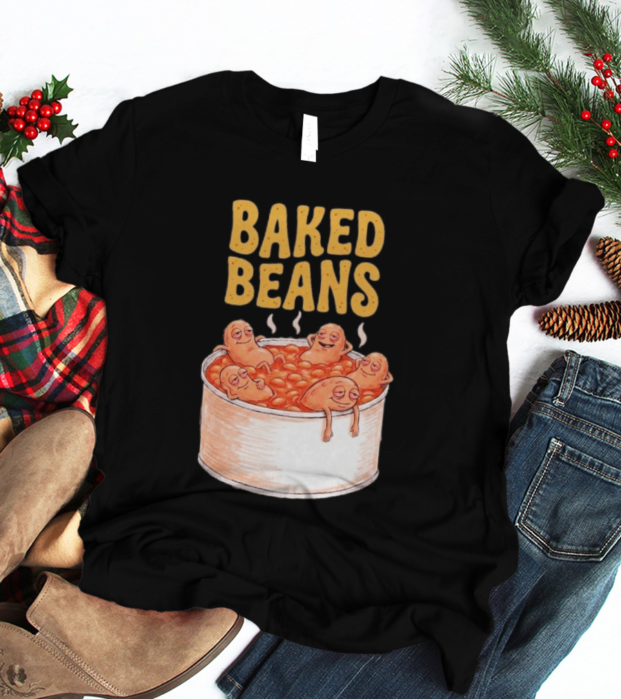 Baked Beans Funny Relaxing Cartoon Beans In Tin T-Shirt