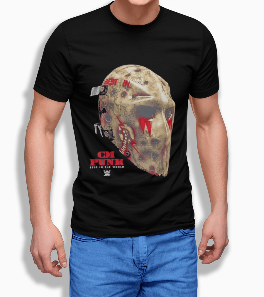CM Punk Best In The World WWE Jason Voorhees Hockey Mask T-Shirt