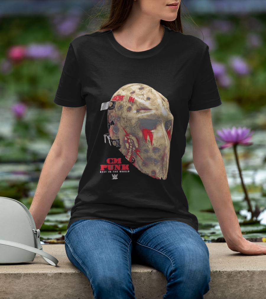 CM Punk Best In The World WWE Jason Voorhees Hockey Mask T-Shirt