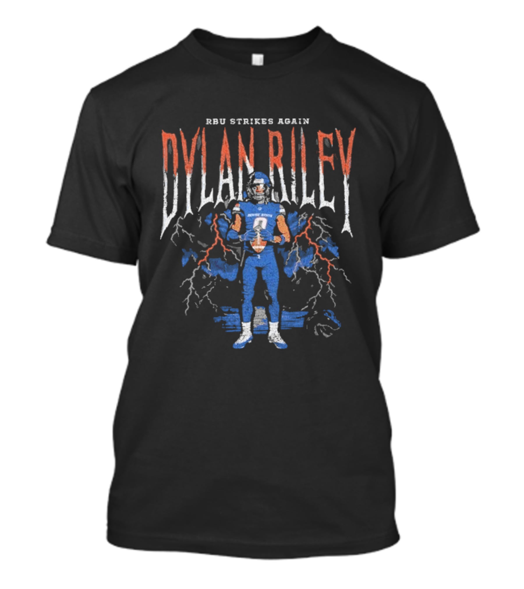 Dylan Riley RBU Strikes Again Boise State Broncos Boogeyman T-Shirt