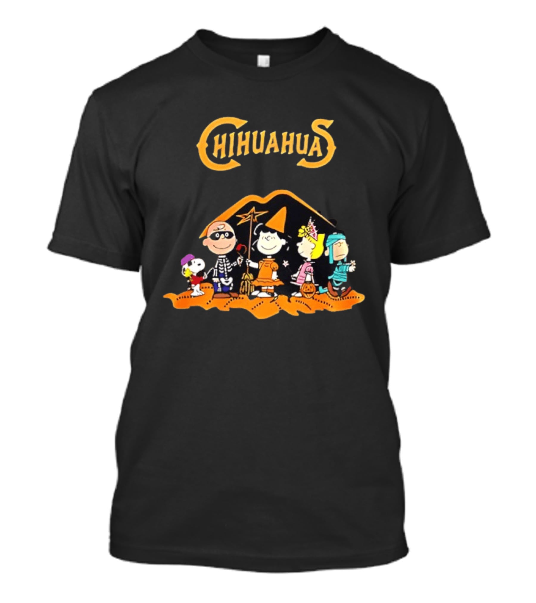 El Paso Chihuahuas Peanuts Halloween 2026 Snoopy Woodstock Lucy Charlie Brown Linus T-Shirt