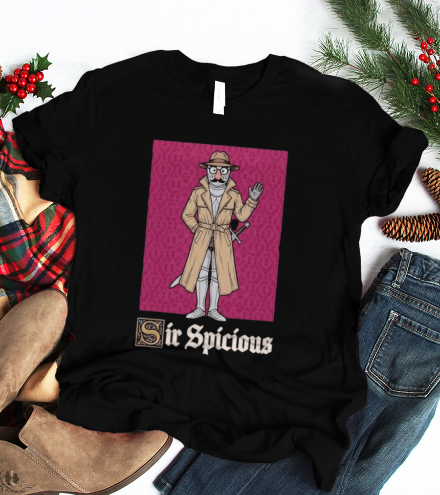 Sir Spicious Knight Trench Coat Disguise T-Shirt