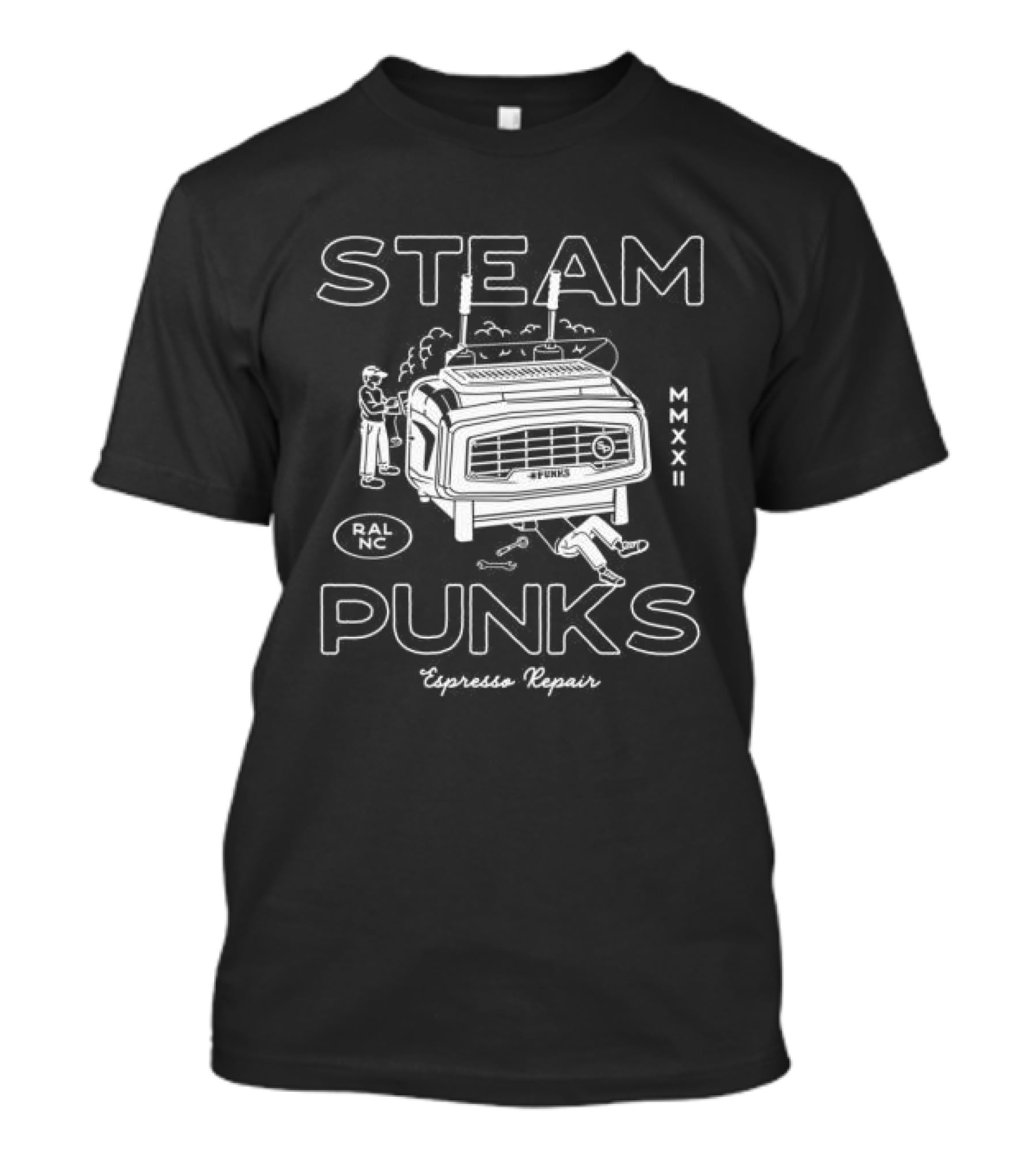 Steam Punks Engine Illustration Victorian T-Shirt