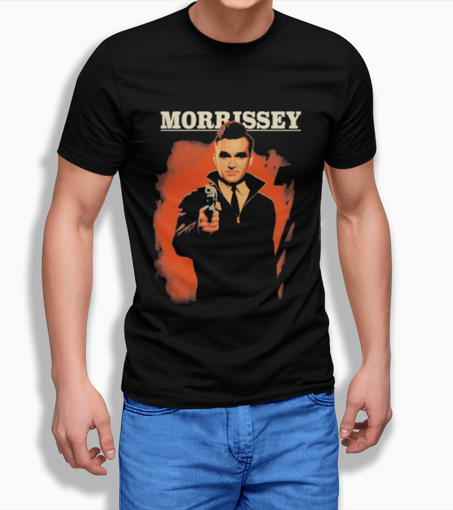 Morrissey Pistol Tour Man With Gun Red T-Shirt