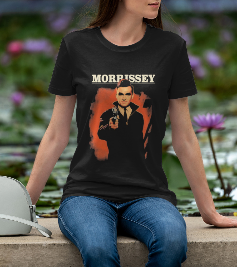 Morrissey Pistol Tour Man With Gun Red T-Shirt