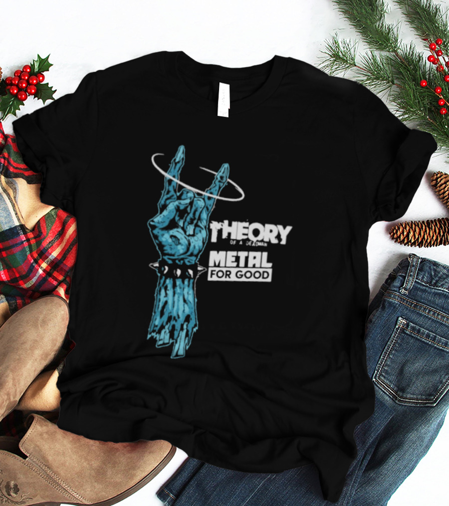 Theory Of A Deadman Metal For Good Blue Hand Halo Collaboration T-Shirt