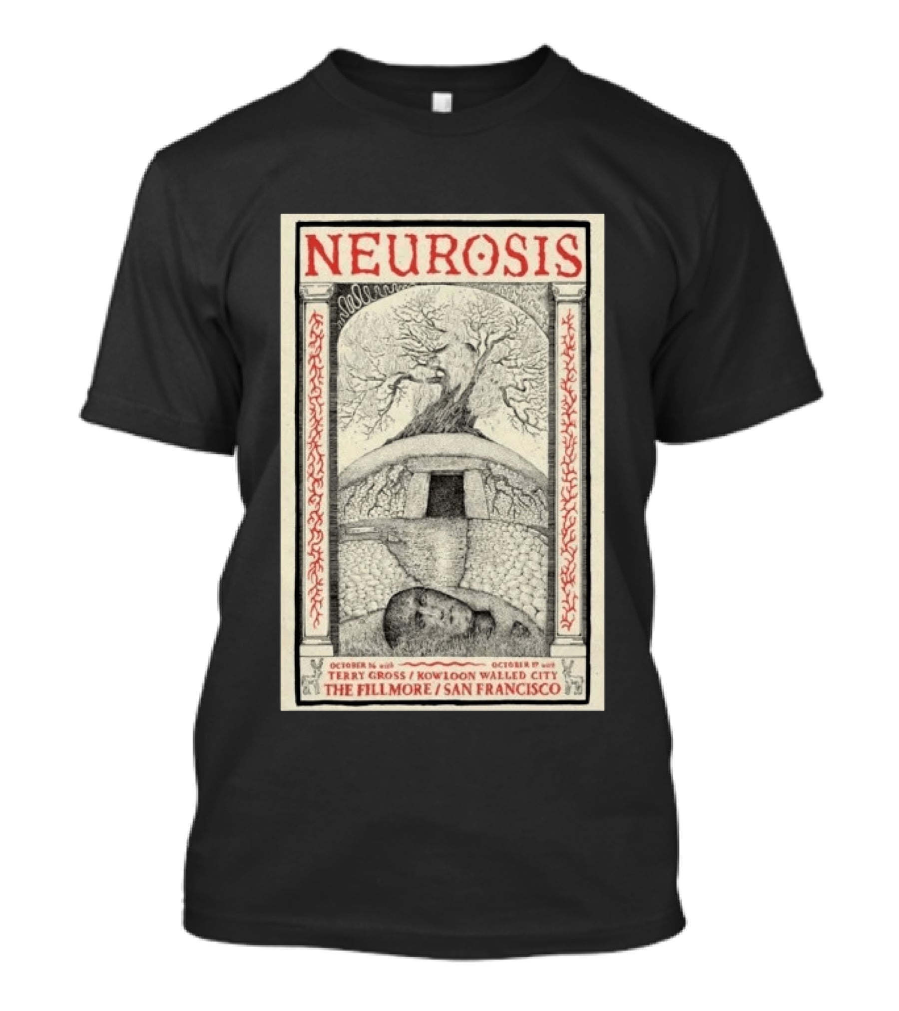 Neurosis At The Fillmore San Francisco October 16th 17th 2026 Terry Gross Kowloon Walled City T-Shirt