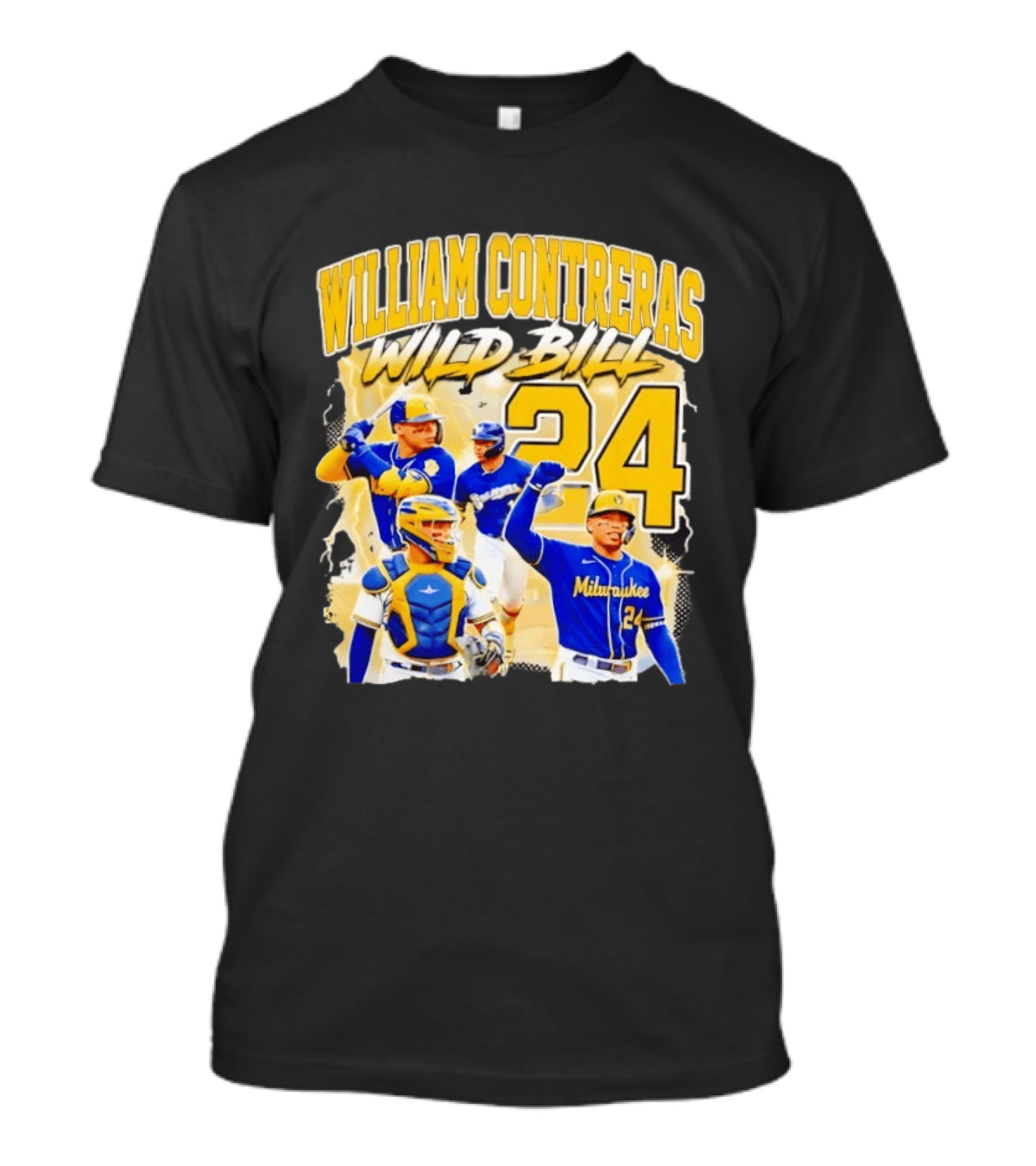 William Contreras Wild Bill Milwaukee 24 Player Collage T-Shirt