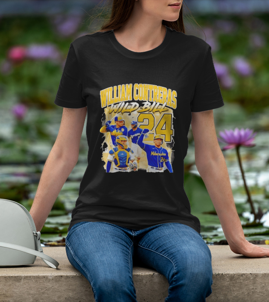 William Contreras Wild Bill Milwaukee 24 Player Collage T-Shirt
