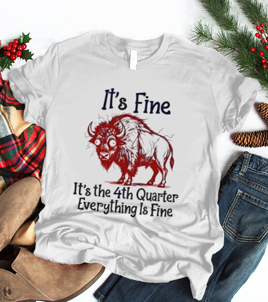 It's Fine It's The 4th Quarter Everything Is Fine Buffalo Bison T-Shirt