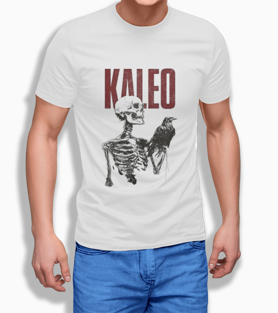 Kaleo Skeleton Holding Raven T-Shirt