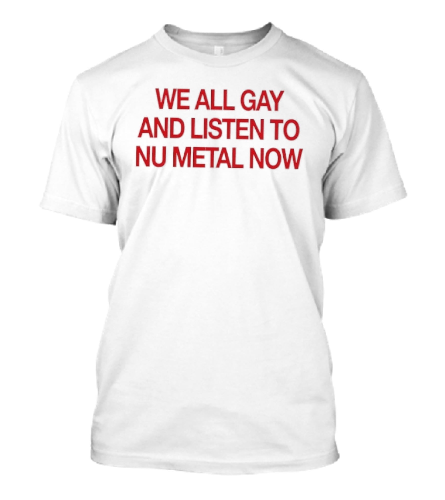 We All Gay And Listen To Nu Metal Now Music Meme T-Shirt