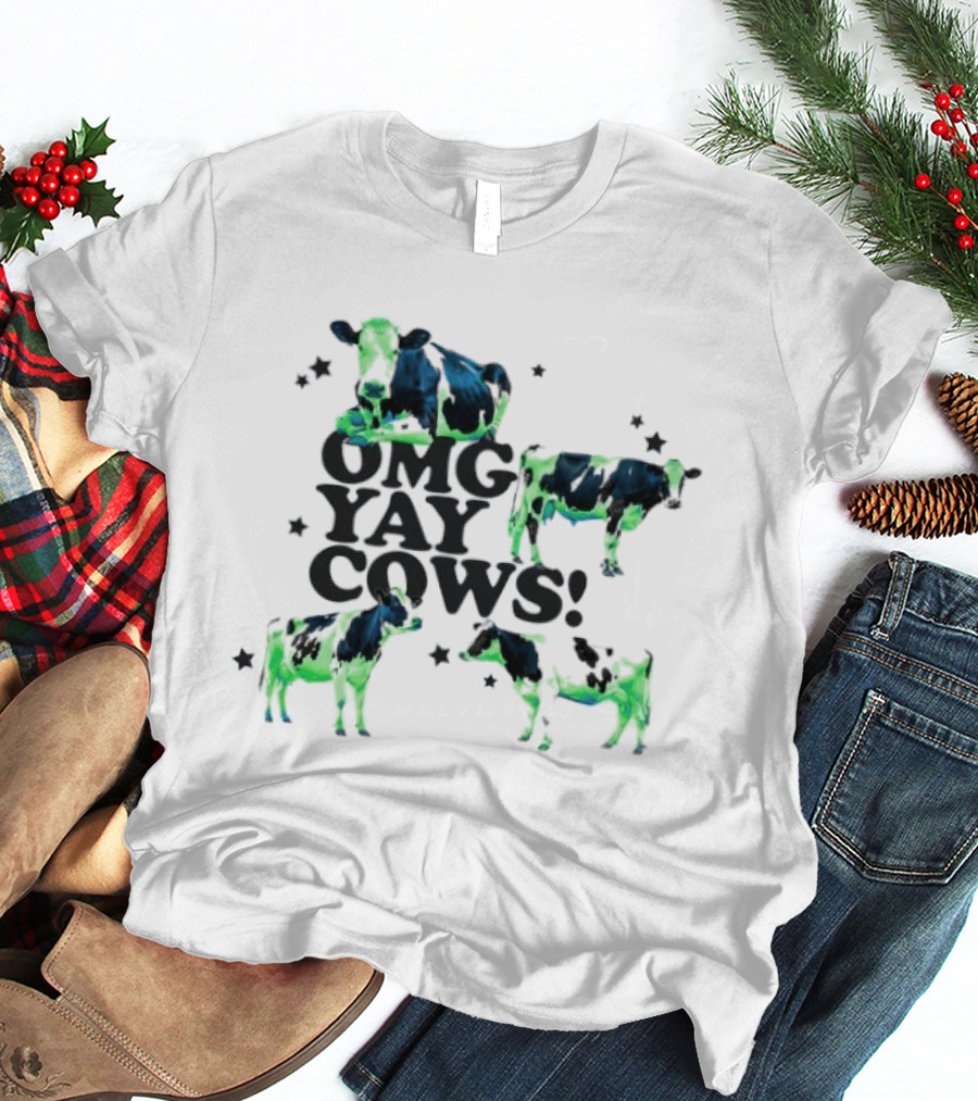 OMG Yay Cows Neon Farm Animal T-Shirt